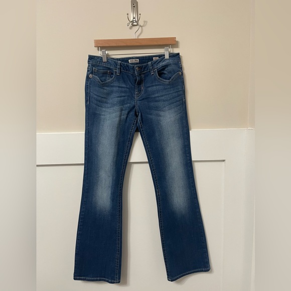 MEK Take Care of Me Oaxaca Bootcut Embroidered Western Denim Jeans Size 32 - Picture 3 of 12